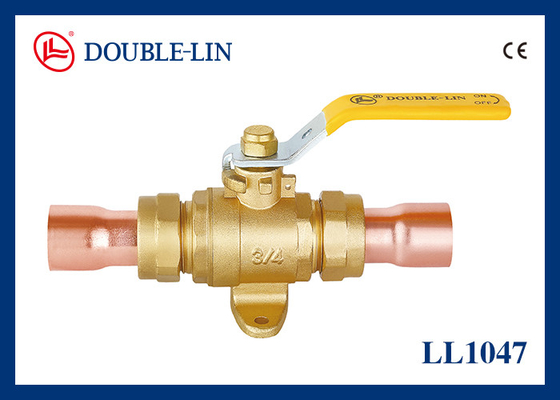 Robinet à boisseau sphérique à gaz en laiton à souder avec levier 40mm X 40mm