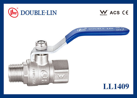 Vanne à boisseau sphérique mâle x femelle DZR 25 bars, filetage long 1"