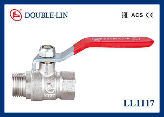 Poignée à levier plate 1/2" 16 Bar Robinet à boisseau sphérique mâle X femelle