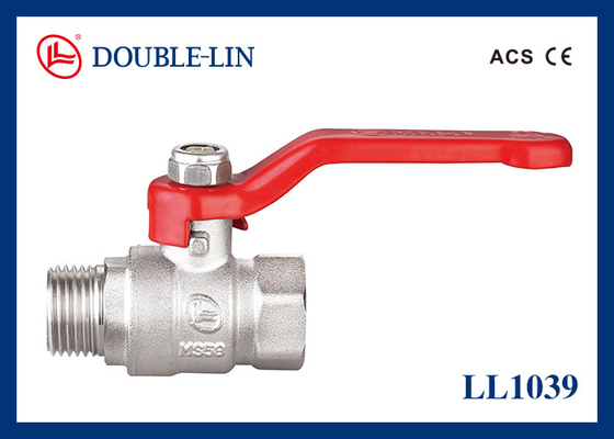 1/4 " à 2 " Homme X Femme 25 bar soupape à bille en laiton avec poignée de levier en fer