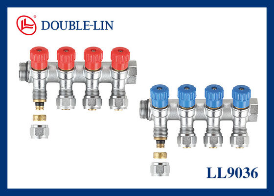 ISO228 Filé en laiton chromé en forme de manifold HPB 57-3 Matériau