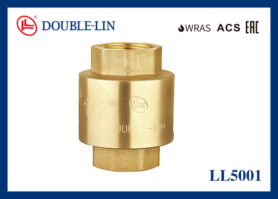 Clapet anti-retour à ressort en laiton femelle × femelle filetage ISO228 1 1/4