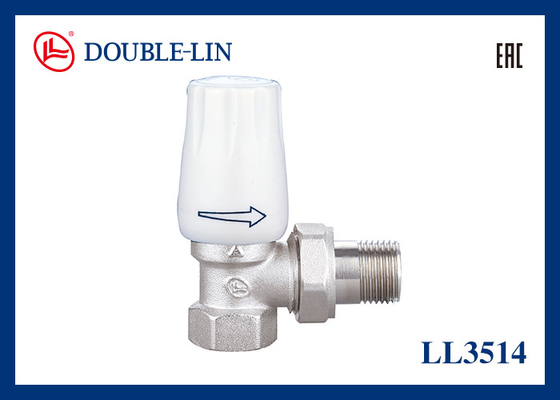 Taille de soupape du radiateur d'angle 1/2 " 3/4 " fil ISO228 32 ° F à 248 ° F température de travail