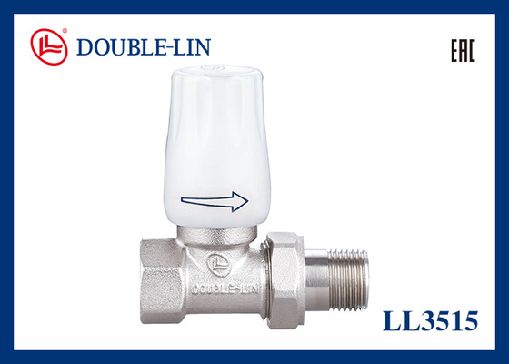 Robinet de radiateur droit 145 psi de 0 ℃ à 120 ℃ Température de fonctionnement Filetage BS2779