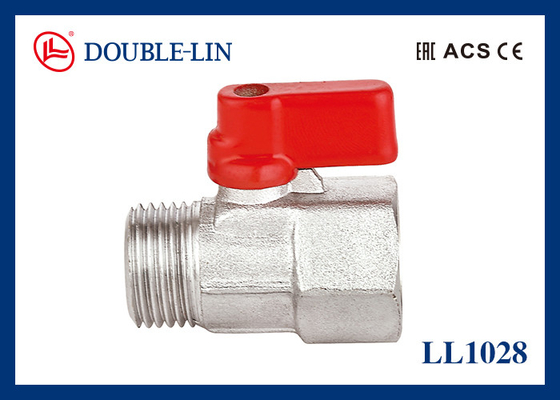 Le laiton femelle Mini Ball Valve With Nickle de 25 barres du mâle X a plaqué