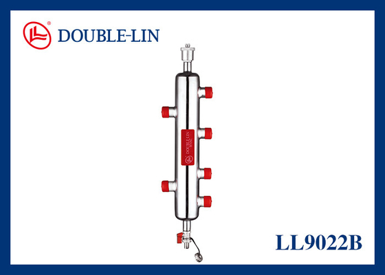 Collecteurs en laiton DN25, séparation hydraulique, raccordement par filetage, réservoirs en acier inoxydable