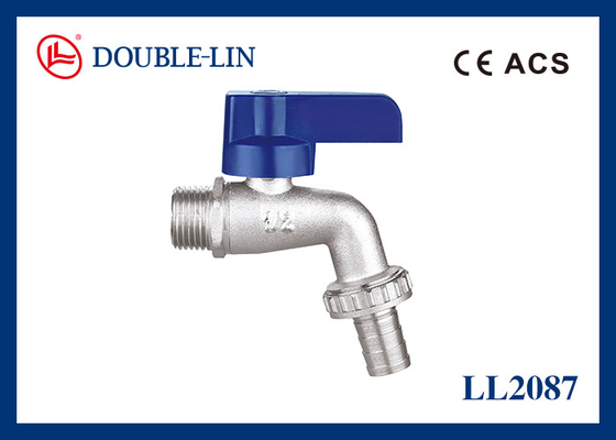 Robinet de puisage en laiton ISO228 avec poignée à levier plate en ABS 1/2" X 3/4" avec tige à double joint torique