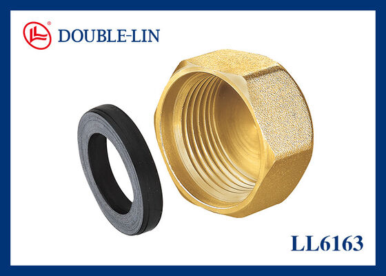 Fittings à filetage en laiton à capuche d'extrémité féminine x féminine de 1/2"