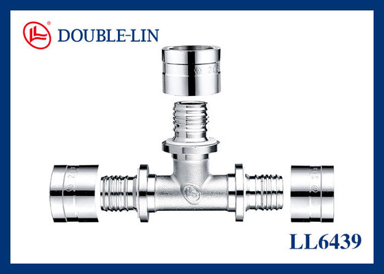 ISO228 filètent le montage en laiton du tuyau T de 16×16×16mm Pex
