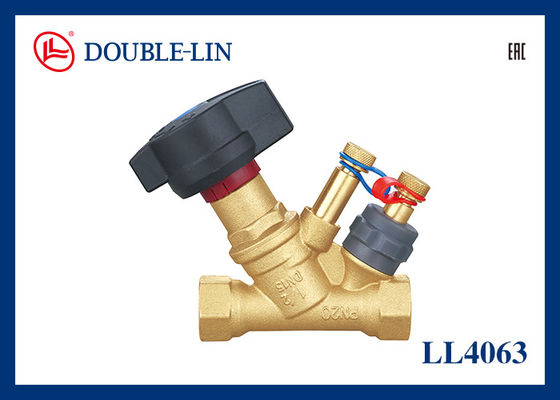 Vanne d'équilibrage en laiton HBP 57-3, filetage ISO228, 20 Bar