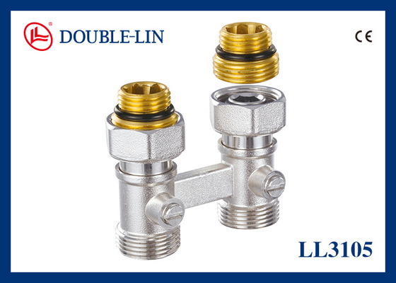 Fil en laiton F3/4 » X M3/4 » de la valve ISO228 de radiateur de double tuyau