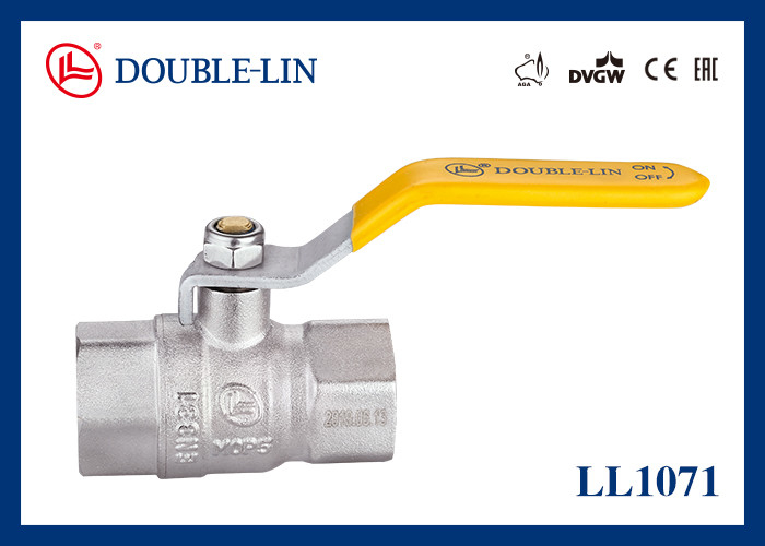 Levier manœuvre soupape de gaz en laiton femelle X femelle longs fils 5 bar 1/2 pouce