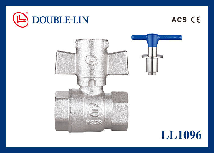 1/2 " à 1 " Robinet à boisseau sphérique en laiton femelle X femelle 25 bars, type verrouillable