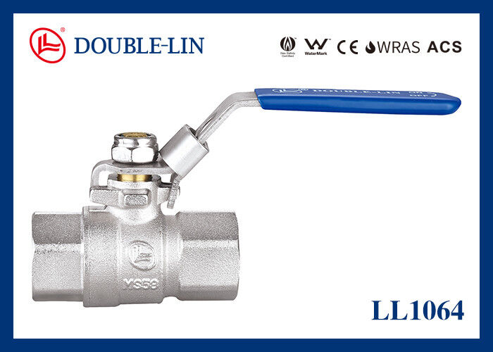 1/4 " à 4 " Femme X Femme long fil 25 bar soupape à bille verrouillable en laiton avec poignée en acier inoxydable