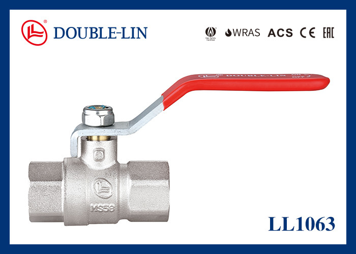Valve à bille en laiton de 3 à 4 pouces à débit complet, mâle / femelle, fils longs, manche à levier plat
