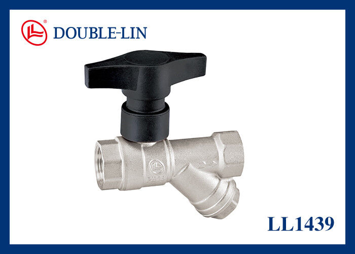 Filtre à manche haute du siège en PTFE 1 1 2 soupape à bille en laiton pour un fonctionnement en douceur