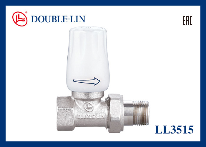 Robinet de radiateur droit 145 psi de 0 ℃ à 120 ℃ Température de fonctionnement Filetage BS2779