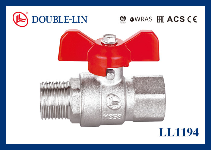 1/4" à 1 1/4" robinet à tournant sphérique en laiton de longue barre femelle du fil 25 du mâle X avec la poignée en T