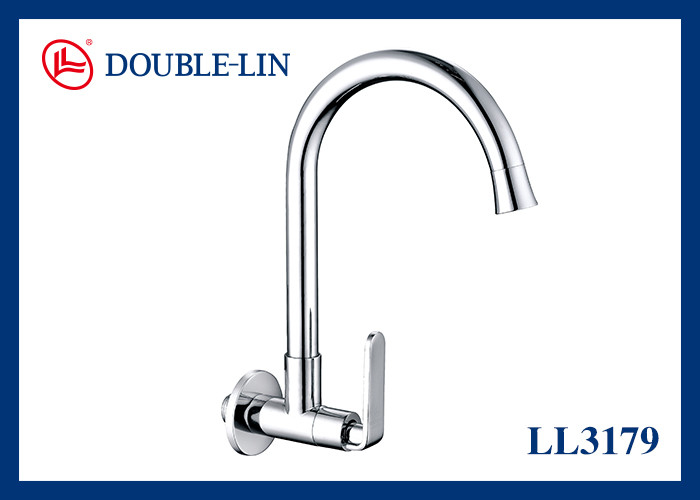 Faucon de lavabo à sens unique revêtu de revêtement murale avec matériau de siège NBR et taille 1/2 "