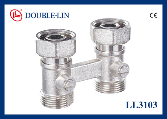 Directement deux fil en laiton F3/4 » X M3/4 » de la valve ISO228 de radiateur de tuyau