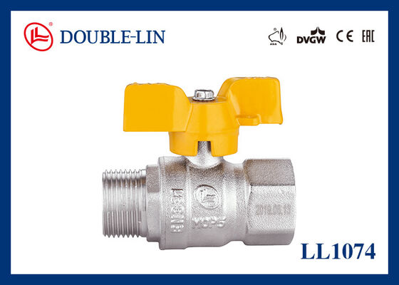Vannes à gaz en laiton 72,5 PSI avec filetages longs mâle X femelle