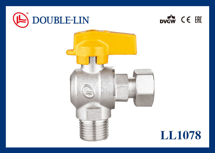 Robinet à boisseau sphérique pour conduite de gaz mâle X femelle pivotant M1/2"x F3/4"